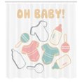 thumbnail image 3 of Ambesonne Saying Shower Curtain, Bodysuit with Message Fun, 69"Wx75"L, Multicolor, 3 of 3