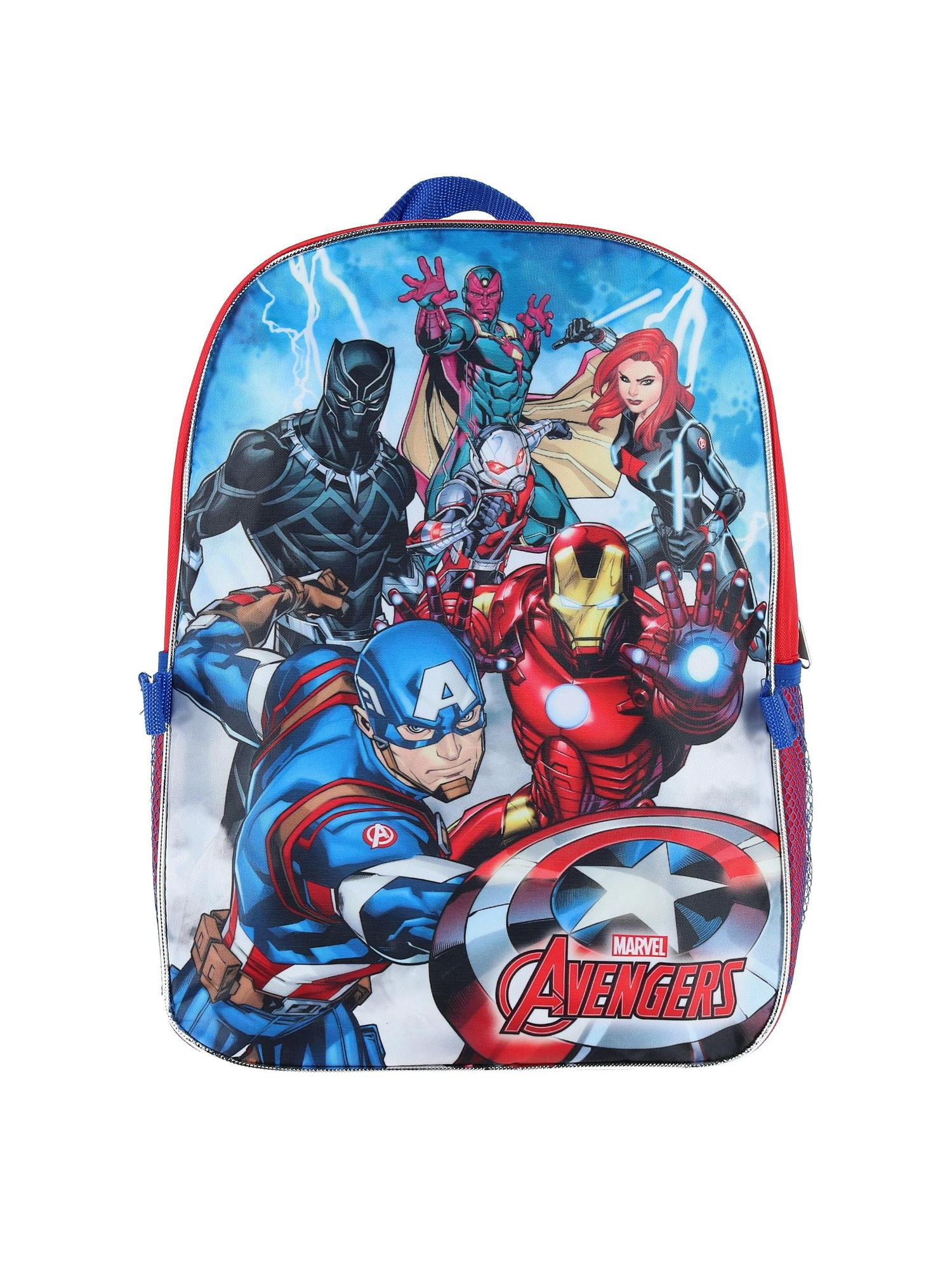 Marvel Avengers 16" Backpack With Detachable Matching Lunch Box Featuring Ant-Man, Black Panther and Other Super Heros