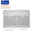 thumbnail image 3 of Awoco 30" All-in-One Ducted Under Cabinet Stainless Steel Range Hood 4 Speeds with Remote Control, 3 of 5