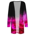 thumbnail image 4 of fartey Prime Day Deals Today 2025 Gradient Print Cardigan for Women Dressy Slim Fit Long Sleeve Pockets Kimono Top Autumn Beach Vacation Casual Resort Wear Blouse, 4 of 5