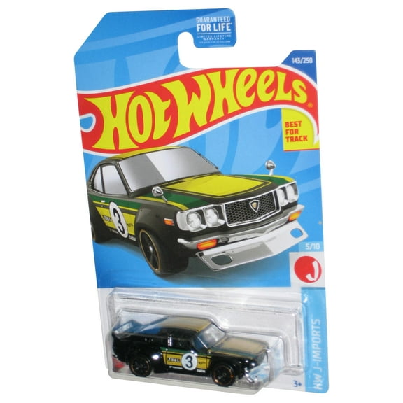 Hot Wheels HW J-Imports 5/10 (2021) Green & Black Mazda RX-3 Toy Car 143/250