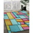 thumbnail image 2 of Ahgly Company Indoor Rectangle Patterned Blue Green Abstract Area Rugs, 4' x 6', 2 of 6
