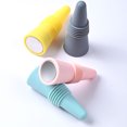 thumbnail image 3 of 4 piezas, tapones para vino, tapones para botellas de vino, tapones reutilizables para botellas de vino, tapón de silicona multicolor para botellas de vidrio, 3 of 5