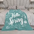 thumbnail image 5 of Hello Spring Throw Blanket 50"x60" Spring Saying Flowers Throw Blanket Ultra Soft Warm Fleece Blanket Unique Ideas Girls Boys Cozy Flannel Throw, 5 of 8