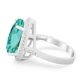 thumbnail image 4 of Pear Teardrop Cocktail Ring Paraiba Tourmaline CZ 925 Sterling Silver Size 6, 4 of 8