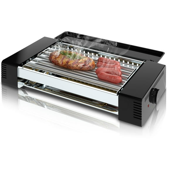 Electric Hot Dog Roller Grill Machine, 800W Compact Sausage Cooker with 5 Non-Stick Rollers, Fast Heating Countertop Hotdog Maker for Kitchen, Family BBQ, Game Night, Easy Clean Stainless Design