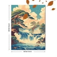 thumbnail image 3 of Qisvanset Japanese Waterfall Landscape Canvas Art 15.75x11.81 Inches, 3 of 8