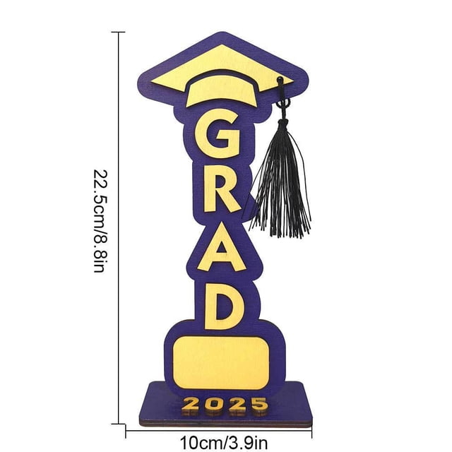 fheaev 2025 Graduation Season Wooden Tabletop Holiday Decorative Ornament Graduation Season Gift