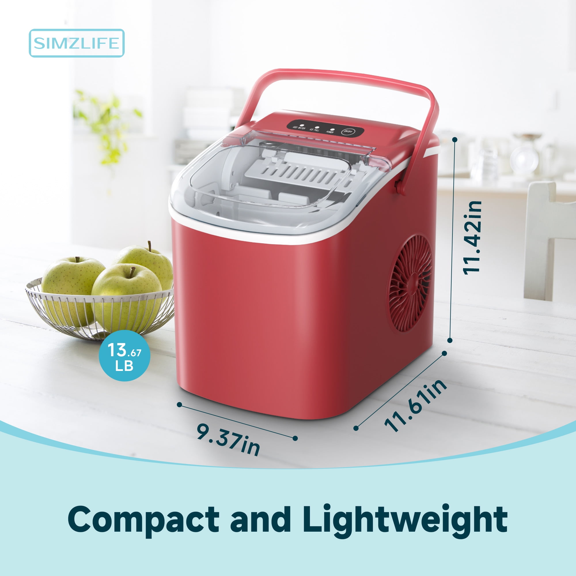 Simzlife 26 lbs/24H Countertop Ice Maker Machine, 9 Bullet Simzlife 26 lbs/24H Countertop Ice Maker Machine, 9 Bullet