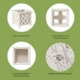 thumbnail image 4 of Pure Garden Lattice Design Outdoor Planter Box - 14.75” Plant Pot - Decorative Plant Pots for Front Porch Decor - Flower Pots Outdoor Planters for Porch Patio or Garden Decor (White), 4 of 10