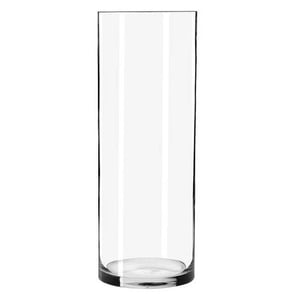Libbey Clear Glass Cylinder Floral Vase, 15 Inch