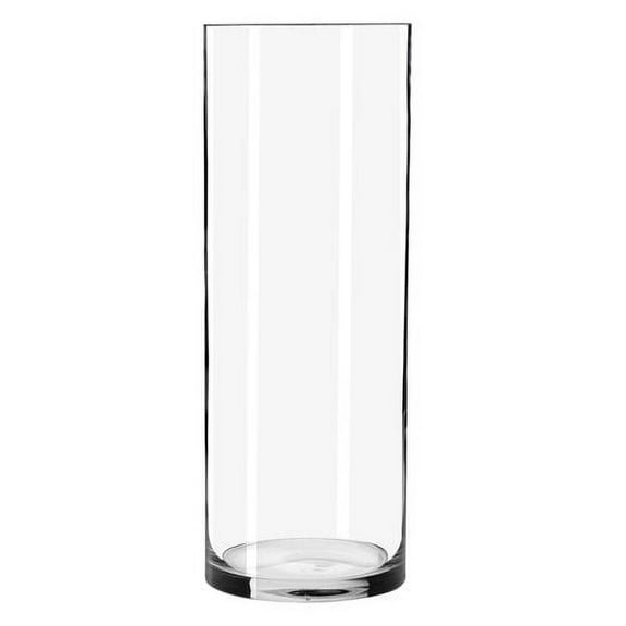 Libbey Clear Glass Cylinder Floral Vase, 15"