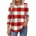 thumbnail image 4 of Ronuti Womens 3/4 Sleeve Tops Ladies Blouses Crew Neck T Shirts for Women Loose Fit Tunic Tops, 4 of 6