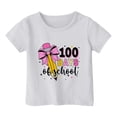 thumbnail image 4 of TZEWGL Tees For Girl Boy Solid Color Letter Printed Round Neck Short Sleeved Blouse For Toddlers size 12-18M, 4 of 4