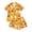 #02 Yellow, variant on Halloween Pajamas for Women Sets 2 Piece Cute Print Shirts and Shorts Button Down Short Sleeve Pajama Set