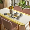 thumbnail image 3 of Yellow Truck Table Cloths for 5 Foot Rectangle Tables, Spring Bees Daisy Car Star Buffalo Plaid Lines Patio Waterproof Elastic Fitted Tablecloths, Washable Rectangular Table Cover for Camping, 3 of 8