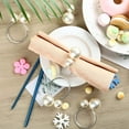 thumbnail image 4 of Pearl Napkin Rings Set of 6, Silver Napkin Rings Holders for Formal or Casual Dinning Table Decor, 4 of 14