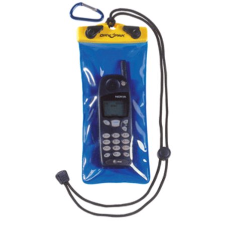 DRY PAK Dry Bag for iPhone, Android, Cameras, Cell Phone Case, 4" x 8" Blue & Yellow