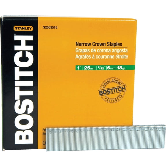 BOSTITCH 5,000 Count 1" Galvanized Staples — Residential Use, Standard Application