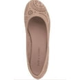 thumbnail image 4 of SUN STONE Womens Pink Breathable Comfort Cushioned Perforated Sophia Round Toe Slip On Flats Shoes 8.5 M, 4 of 5