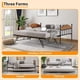 thumbnail image 4 of Brown tamaño individual daybed con trundle: sturdy metal frame, foldable design, estilizado para cabecero para sala de estar, dormitorio, y guest room, 4 of 7