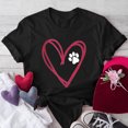thumbnail image 2 of Posijego T-Shirts Graphiques Cœur pour Femmes Saint-Valentin Manches Courtes T-Shirts d'Été Mignons Col Rond Décontractés, 2 of 4