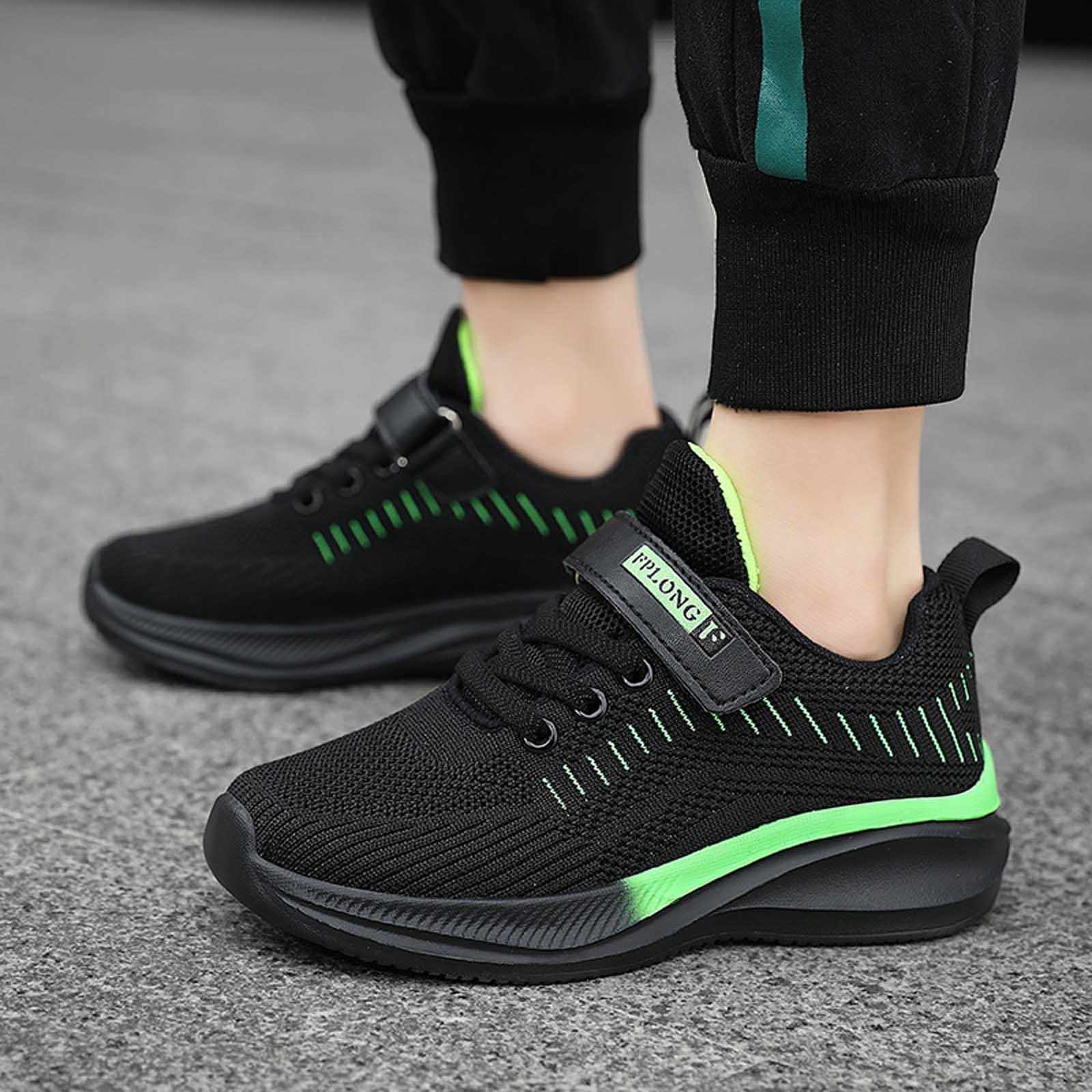 Toddler Shoes,Boys Sneakers Breathable Sports Shoes Soft Sole Running Shoes School Athletic Footwear,Boys Shoes,38,Green