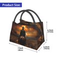 thumbnail image 2 of Disketp Western Rainy Desert Cowboy Bolsa Térmica Estampada, Bolsa Térmica Aislante para Almuerzo, Playa y Campamento, 2 of 6
