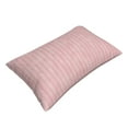 thumbnail image 3 of Naloa Pink Stripes Pillowcase, Throw Pillowcase, Wrinkle-Free, Stain-Resistant with Hidden Zipper for Bedroom Sofa - 14"x20", 3 of 9