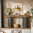 thumbnail image 6 of Finmind 63" Long Entryway Table, Farmhouse Console Table with 2 Arched Pedestal Legs, 6 of 6