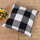 thumbnail image 3 of funda de almohada de lino multicolor de alta calidad para decoración del hogar, funda de almohada suave para sofá (blanco y negro), 3 of 4