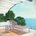 thumbnail image 2 of Modern Contemporary Urban Design Outdoor Patio Balcony Chaise Lounge Chair and Side Table set, Grey Gray, Aluminum, 2 of 6
