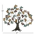 thumbnail image 4 of DecMode Multi Colored Metal Tree Wall Decor with Leaf Detail, 4 of 13