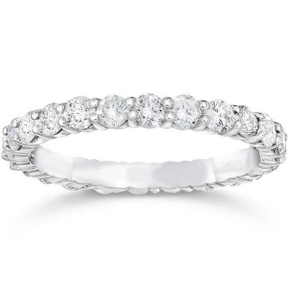 Pompeii 1 3/4ct Diamond Eternity Ring 14K White Gold (F,SI(1)-SI(2))