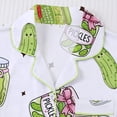 thumbnail image 6 of RMGVDSD Pajamas Set For Women Printed Short Sleeve Button Down Shirt And Shorts Sleepwear With Lapel Comfortable Lightweight Loungewear Holiday Pyjamas Sleepwear, 6 of 9