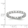 thumbnail image 5 of 14K White Gold Ring Band Eternity Diamond Round Polished Shared Prong 2ct , Size 7, 5 of 5