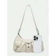 thumbnail image 3 of Women's Top Handle Shoulder Bag Buckle Punk Hobo Clutch Purses Bags, 3 of 6