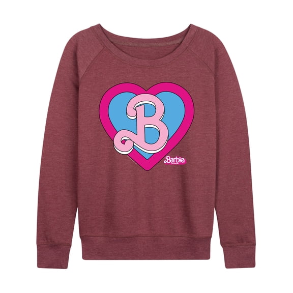 Barbie the Movie - Heart Crest - Women's Lightweight French Terry Long Sleeve Shirt
