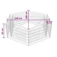 thumbnail image 2 of vidaXL Gabion Basket Hexagonal, Galvanized Steel Gabion Planter, High Load Capacity, 63"x55.1"x19.7", 2 of 3