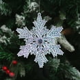 thumbnail image 6 of Luoshdecor Snowflake Christmas Tree Hanging Ornament , Plastic Clear Snowflake Figurines Ornaments Xmas Drop Pendant , for Family Christmas Holiday Party Decor 5.1 in, 6 of 7