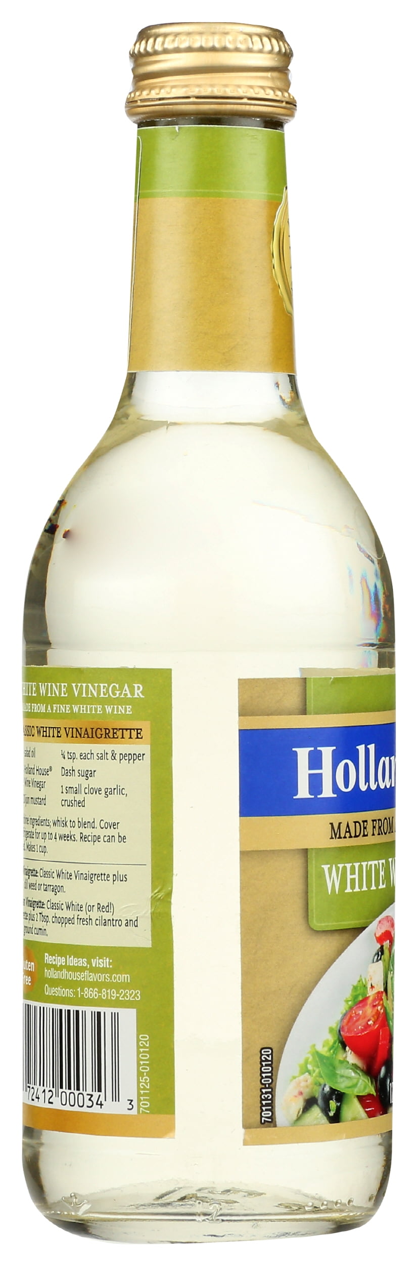 Pack of 6, Holland House White Wine Vinegar, 12 oz