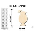 thumbnail image 2 of Unfinished Wood Fruity Drink Glass Shape - Craft - up to 36" DIY 42" / 3/4", 2 of 3