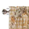 thumbnail image 5 of Curtain Valance for Windows Fall Quote Autumn Thanksgiving Kitchen Valances Rod Pocket Short Curtains,Pumpkin Plants on Orange Plaid Window Treatment Panel for Living Room Bathroom Bedroom, 5 of 8