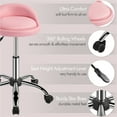 thumbnail image 6 of Renwick Adjustable Rolling Salon Stool Swivel Spa Massage Manicure Stool, Pink, 6 of 10