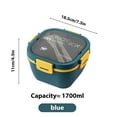 thumbnail image 6 of MICLOZYT Clearance,Under $5,Bento Box for Adult,Insulated Lunch Box,Divided Food Storage Containers for School Work Travel,Double Layered Salad Lunch Box, 6 of 7