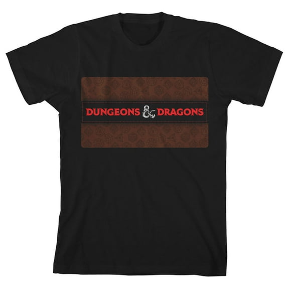 Dungeons & Dragons Red Logo Boy's Black T-shirt-Medium