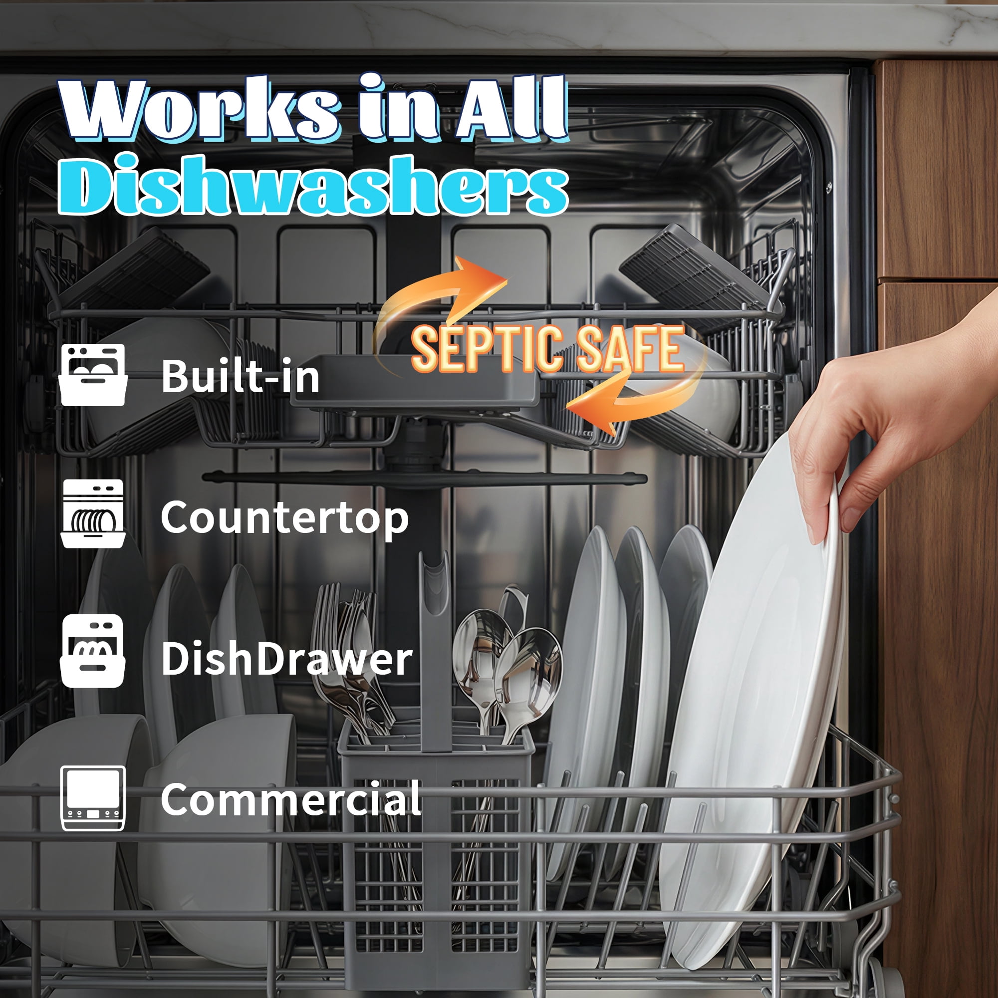 Dishwasher Detergent Powder + Booster, 90 Loads | Plastic-Free, Natural & Eco-Friendly Dishwasher Soap, Concentrated Plant-Based Enzymes - Cuts Grease & Grime, No Water Spots (Fragrance-Free)