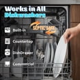 thumbnail image 7 of Dishwasher Detergent Powder + Booster, 90 Loads | Plastic-Free, Natural & Eco-Friendly Dishwasher Soap, Concentrated Plant-Based Enzymes - Cuts Grease & Grime, No Water Spots (Fragrance-Free), 7 of 7