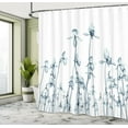 thumbnail image 5 of Ambesonne Teal White Shower Curtain, Orchids Floral Photo, 69"Wx84"L, Teal White, 5 of 5