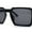 All Black, variant on Mod Thin Plastic Squared Horned Sunglasses Beige Black Pink